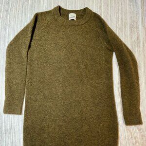 ARITZIA Wilfred Free Sweater Dress Alpaca Blend Tunic Neutral Olive Green Size M